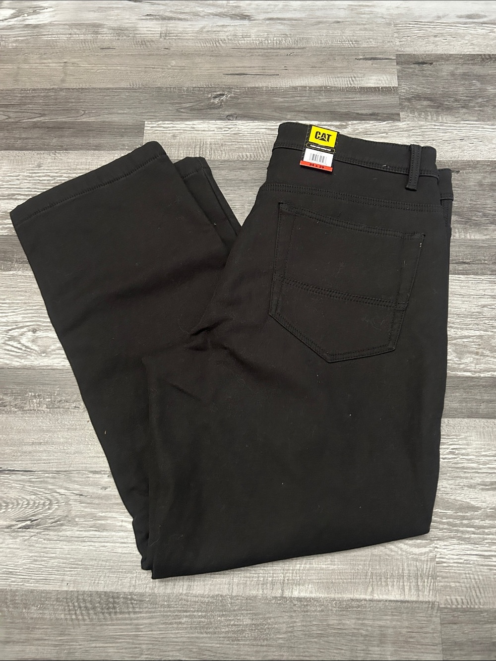 Caterpillar Men's Fleece Lined Canvas Pants in Black